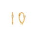 14kt Gold Single Natural Diamond Huggie Hoop Earrings
